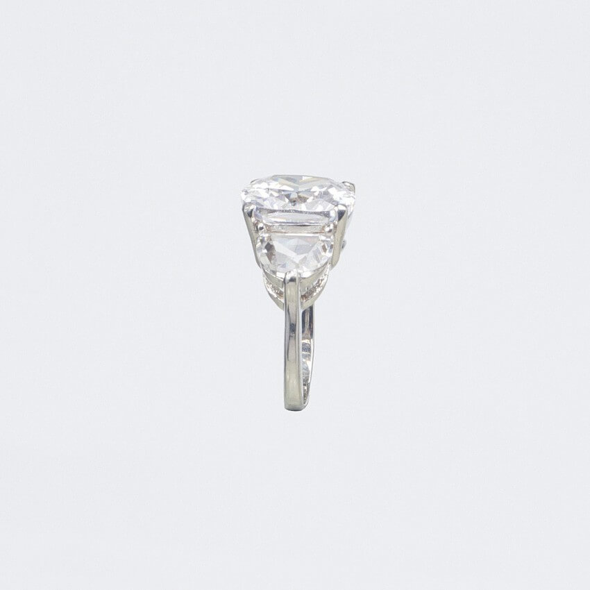 Chic Ad Hoc Anello solitario argento zirconi brillante