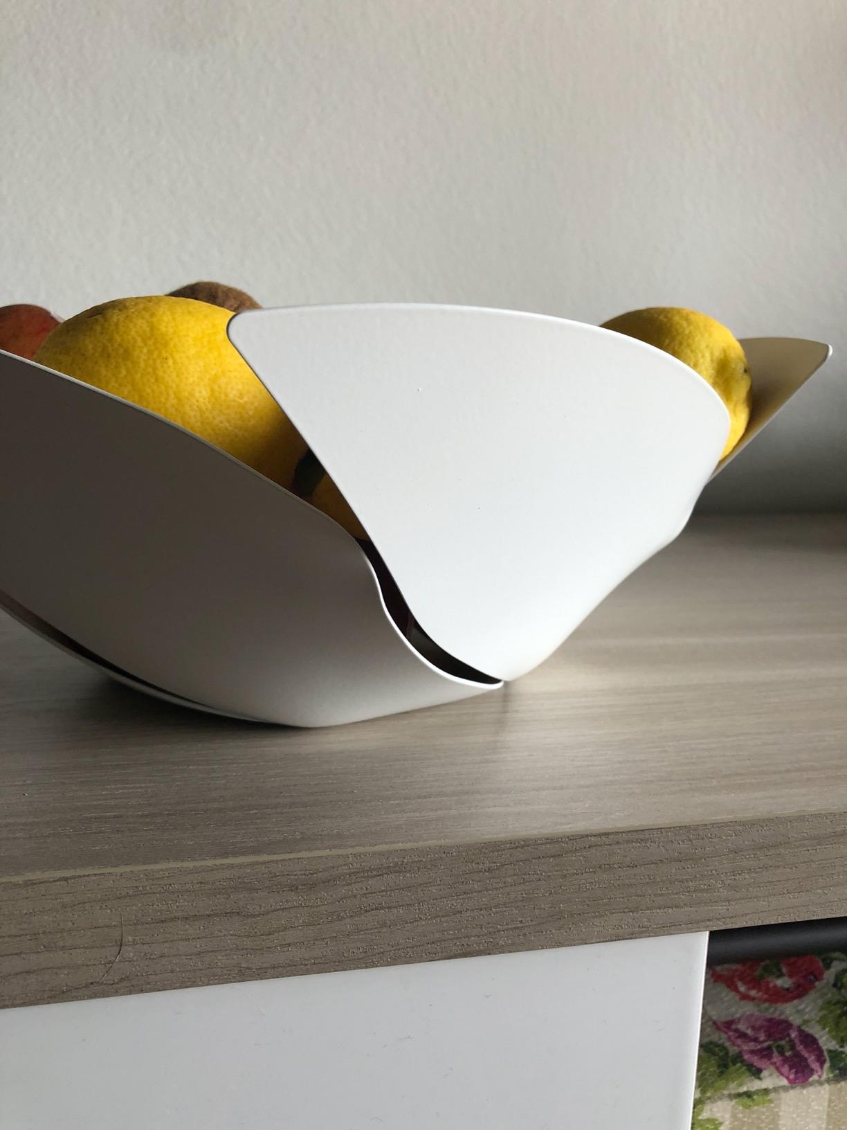 Alessi Twist Again OD02/29 fruttiera acciaio argento 29 cm
