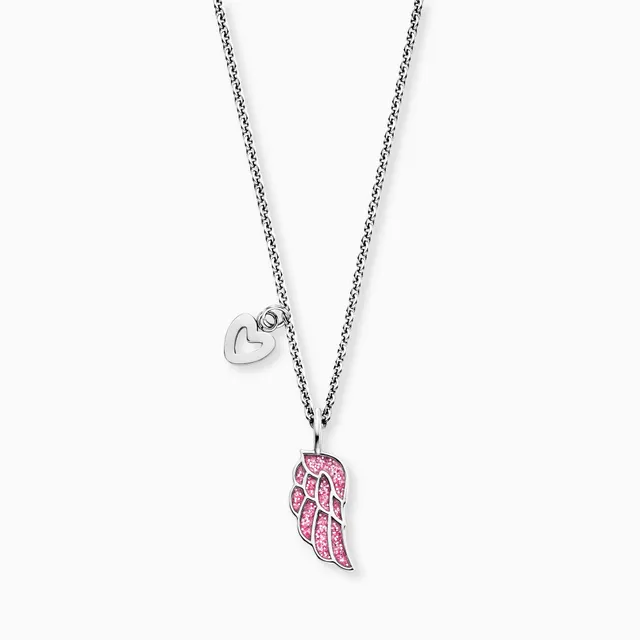 Engelsrufer Kinder Glitzerflügel collana acciaio smalto