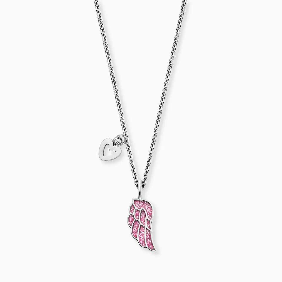 Engelsrufer Kinder Glitzerflügel collana acciaio smalto