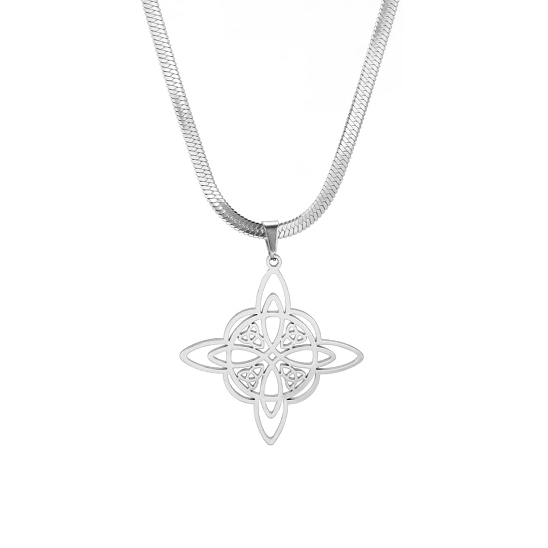 Eueavan Necklaces collana Triquetra nodo argento