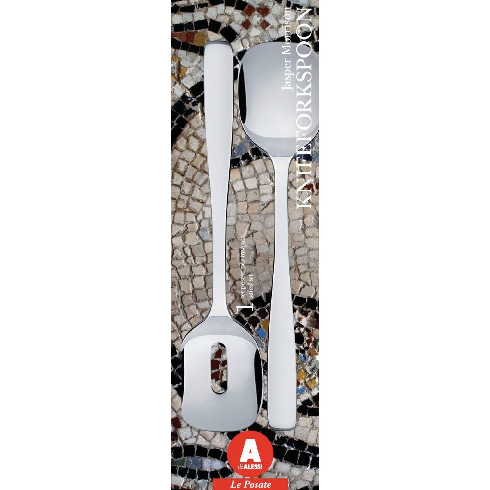 Alessi AJM22/14 posate insalata acciaio 18/10 set 2 da 25 cm