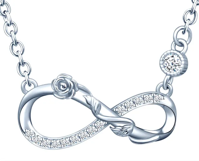 INFINIONLY Fashion Necklaces collana Silver-necklace infinito