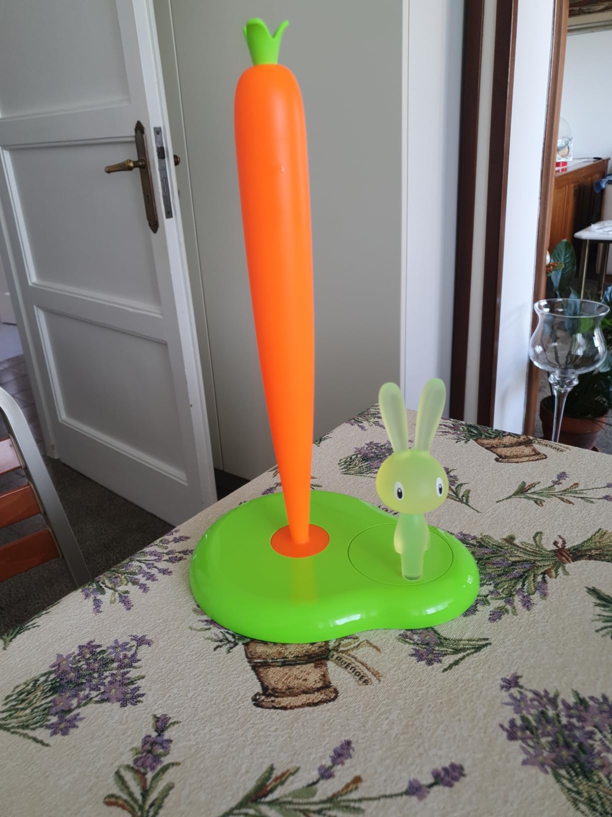 Alessi Bunny&Carrot ASG42/H Portarotolo Cucina Verde 34 cm