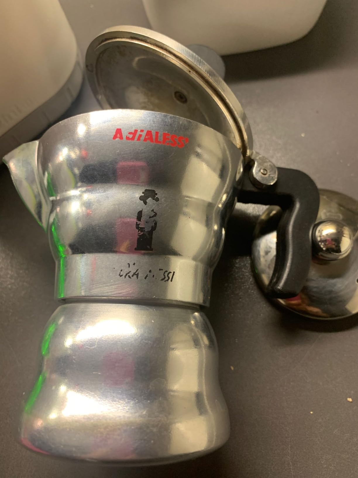 Alessi Moka AAM33/3 Caffettiera 3 Tazze Alluminio