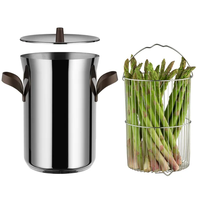 Alessi Edo PU309 pentola asparagi acciaio 4 L induzione