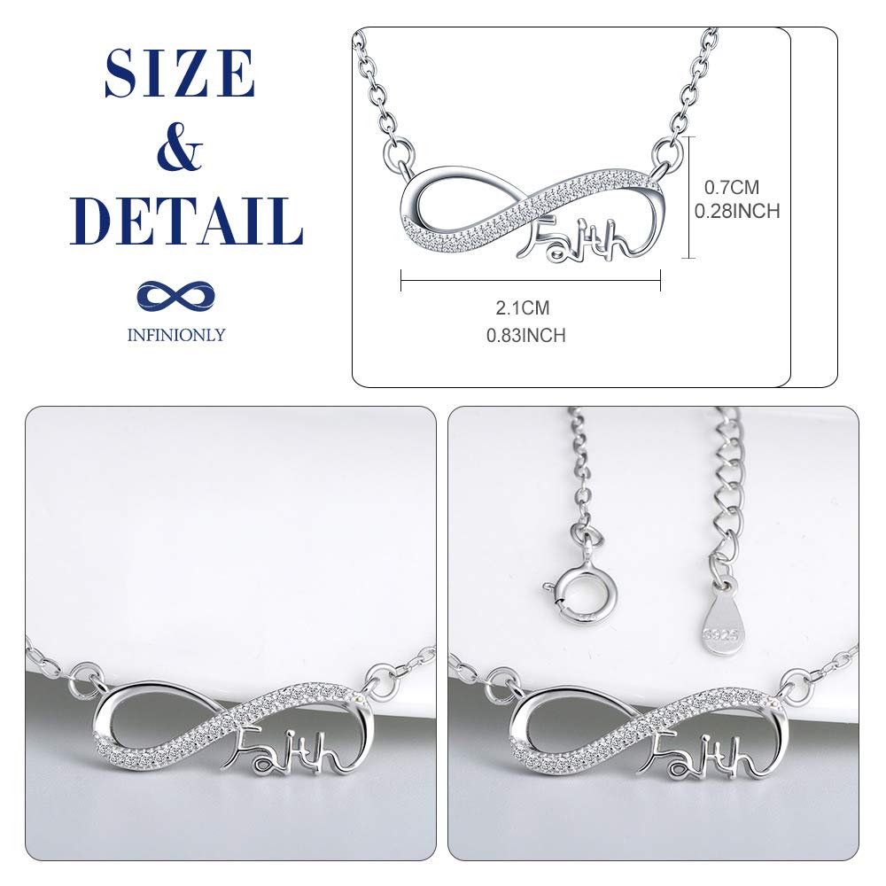 INFINIONLY Fashion Necklaces parure Silver-n infinito zirconi
