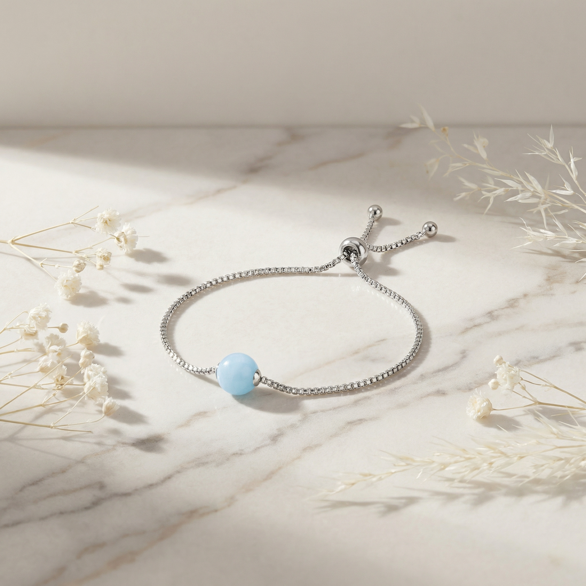 Engelsrufer Powerful Stone bracciale argento agata blu