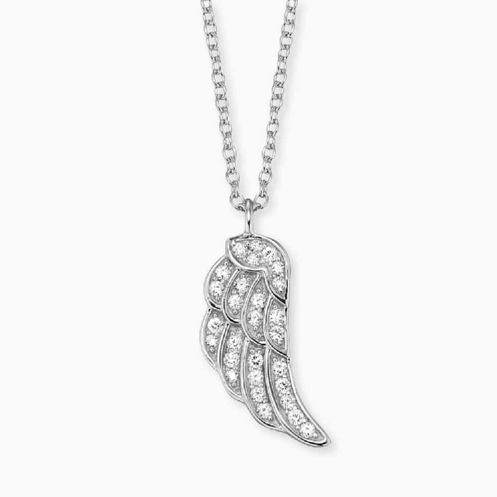 Engelsrufer collana argento Ala zirconia argento