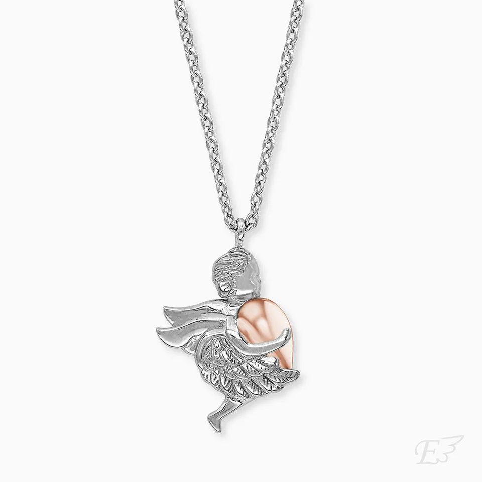 Engelsrufer Schutzengel Collana Argento Angelo Bicolore