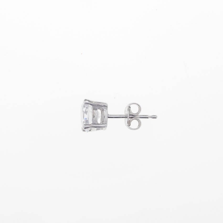 Chic Ad Hoc Orecchini Punto Luce Perno Argento Zircone 7mm