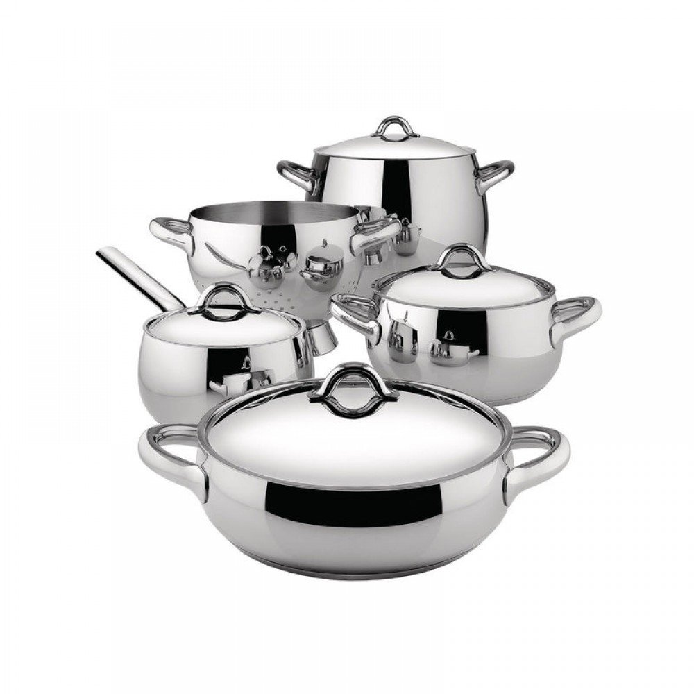 Alessi Mami SG100S7 set pentole acciaio 24 cm argento