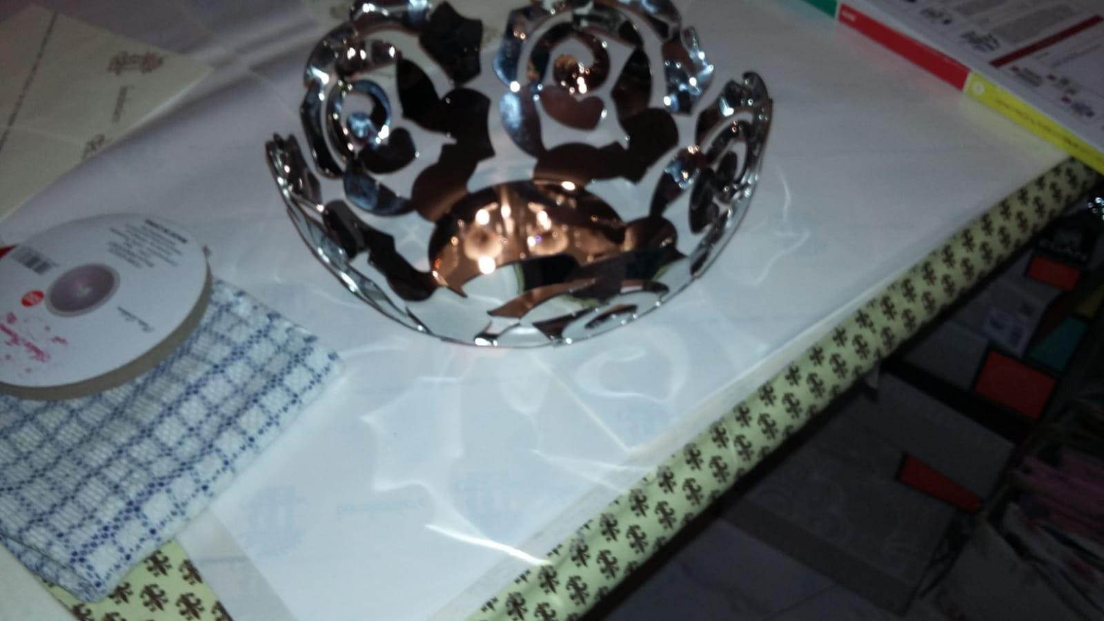 ALESSI Tavola La Rosa ESI15/21 fruttiera acciaio 21 cm