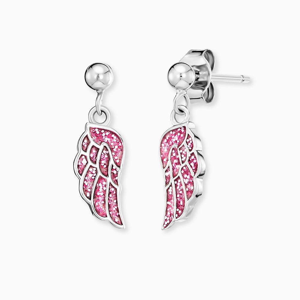 Engelsrufer Glitzerflügel Orecchini Bimba Acciaio Smalto