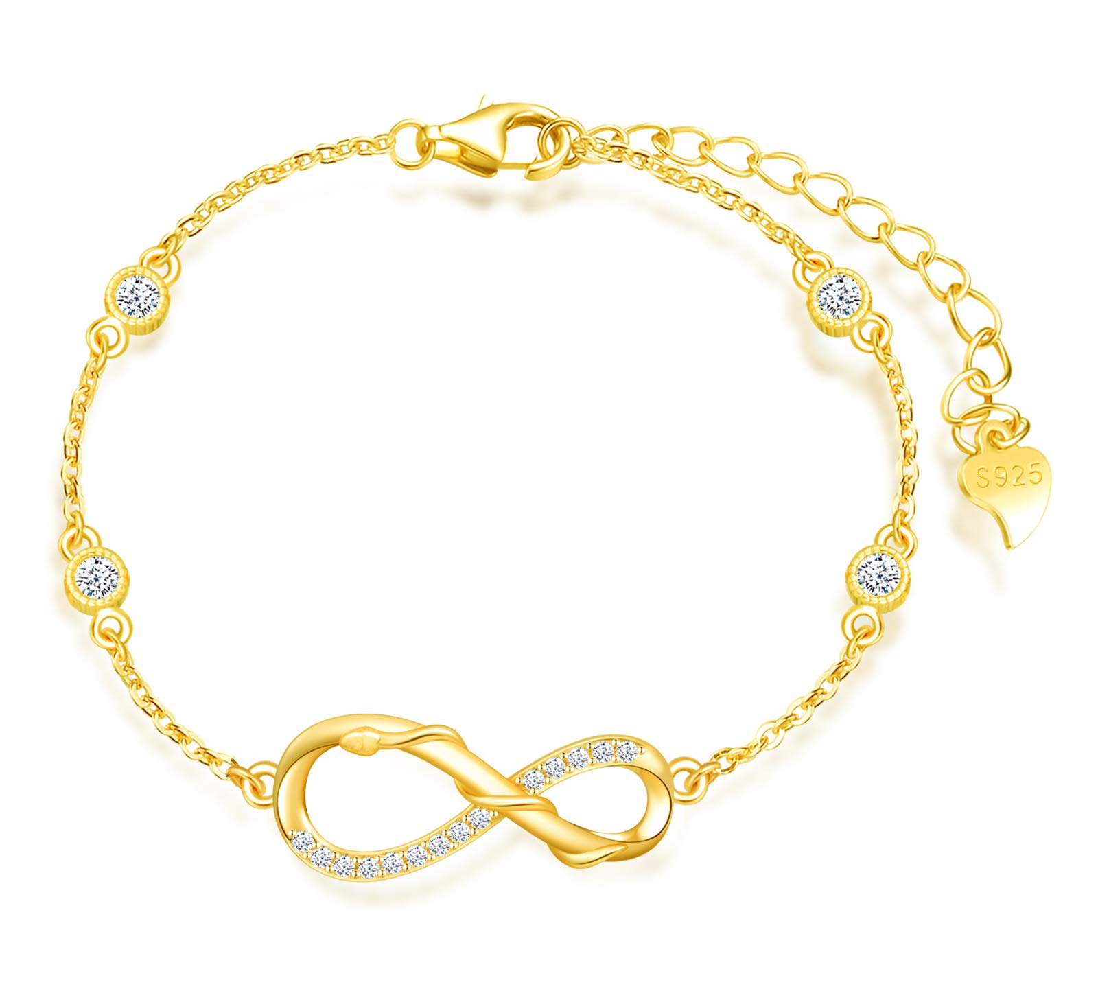 INFINIONLY Fashion Bracelets bracciale argento C-stella serpente