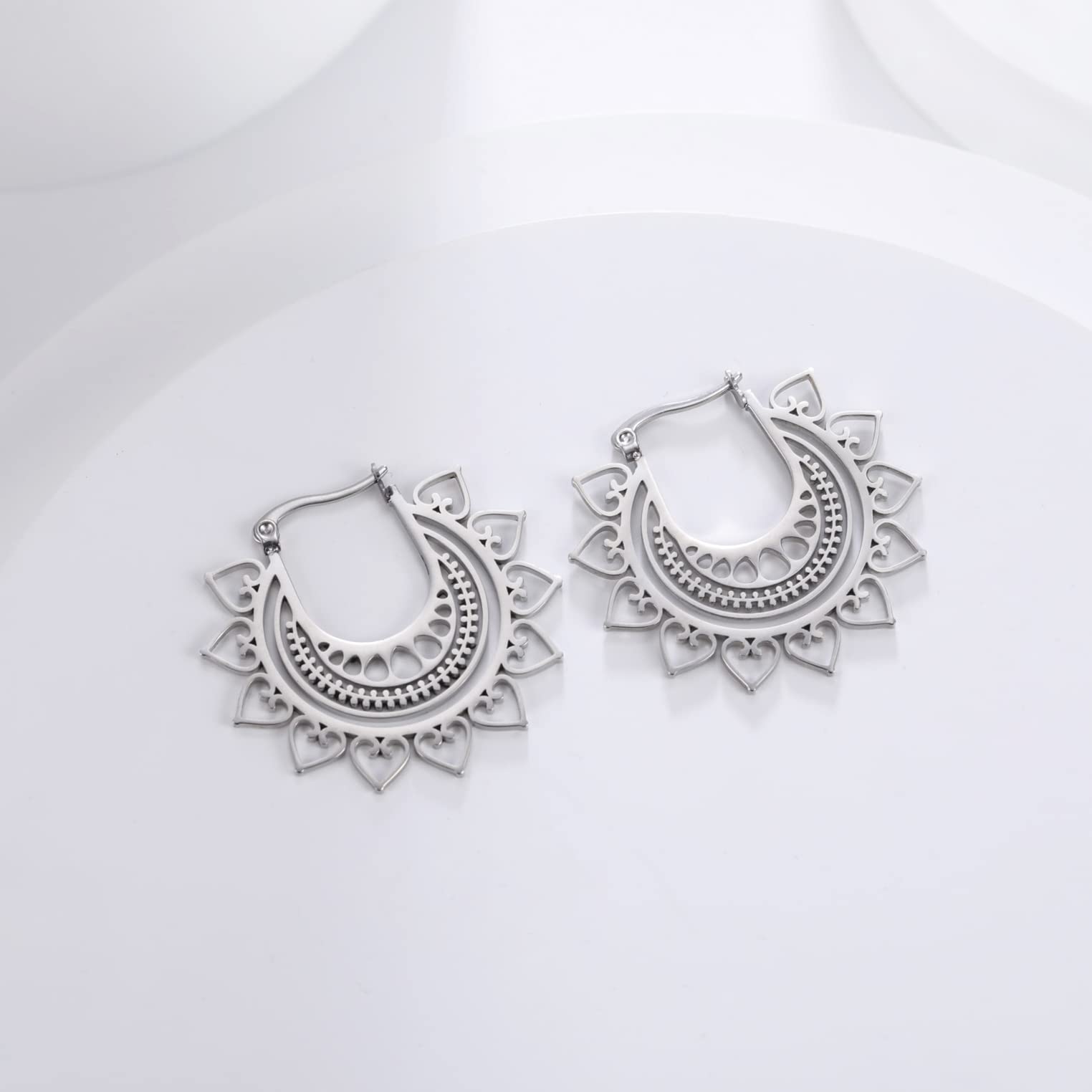 EUEAVAN Earrings orecchini girasole pendenti acciaio