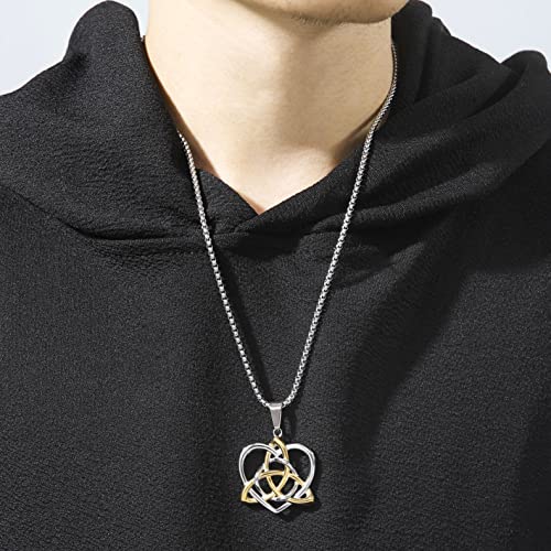 EUEAVAN Necklaces collana nodo celtico cuore oro