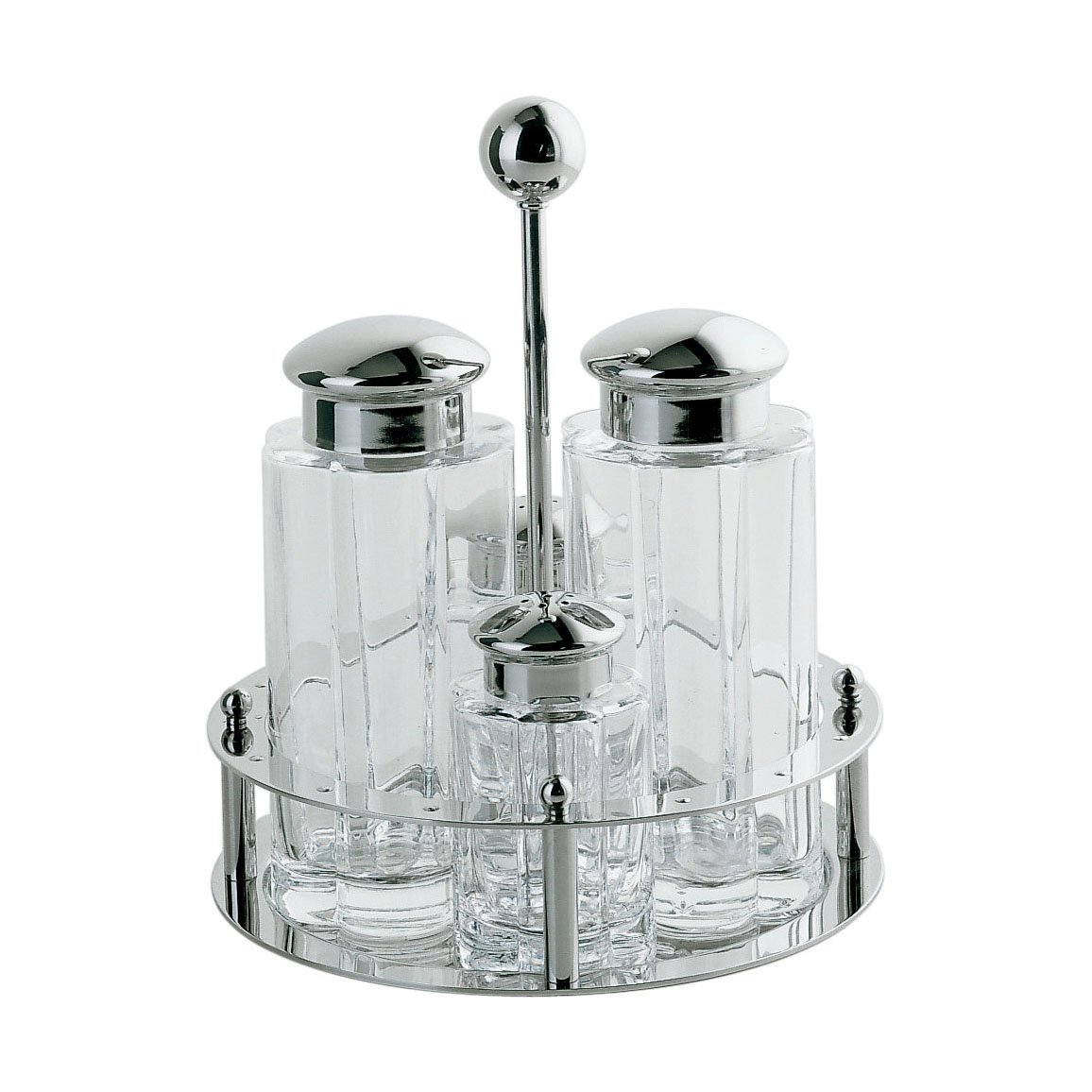 Alessi MG05 servizio olio aceto sale pepe acciaio vetro 20 cl