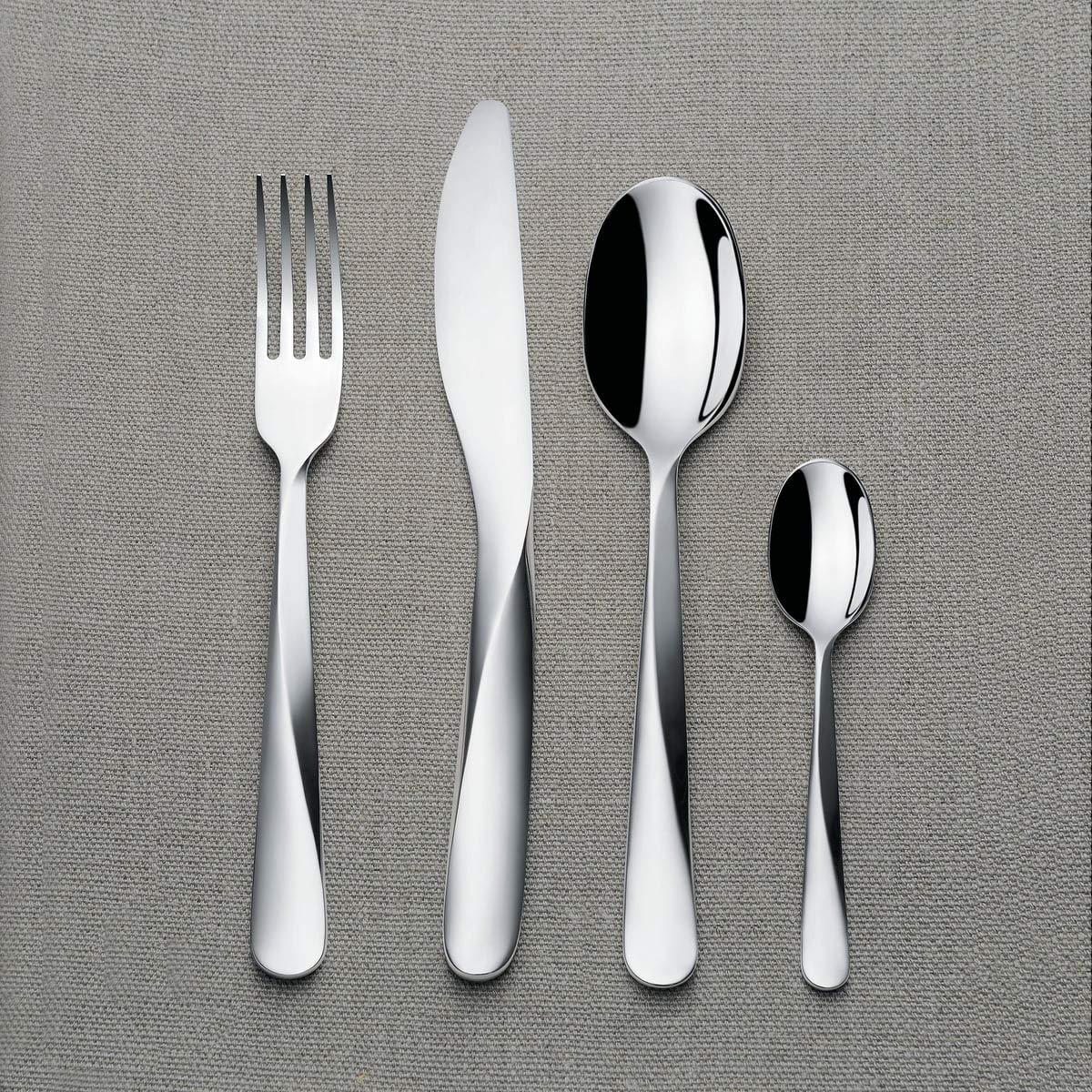 Alessi Giro UNS03/5 Forchetta da Frutta Set 6 Pezzi Lucido