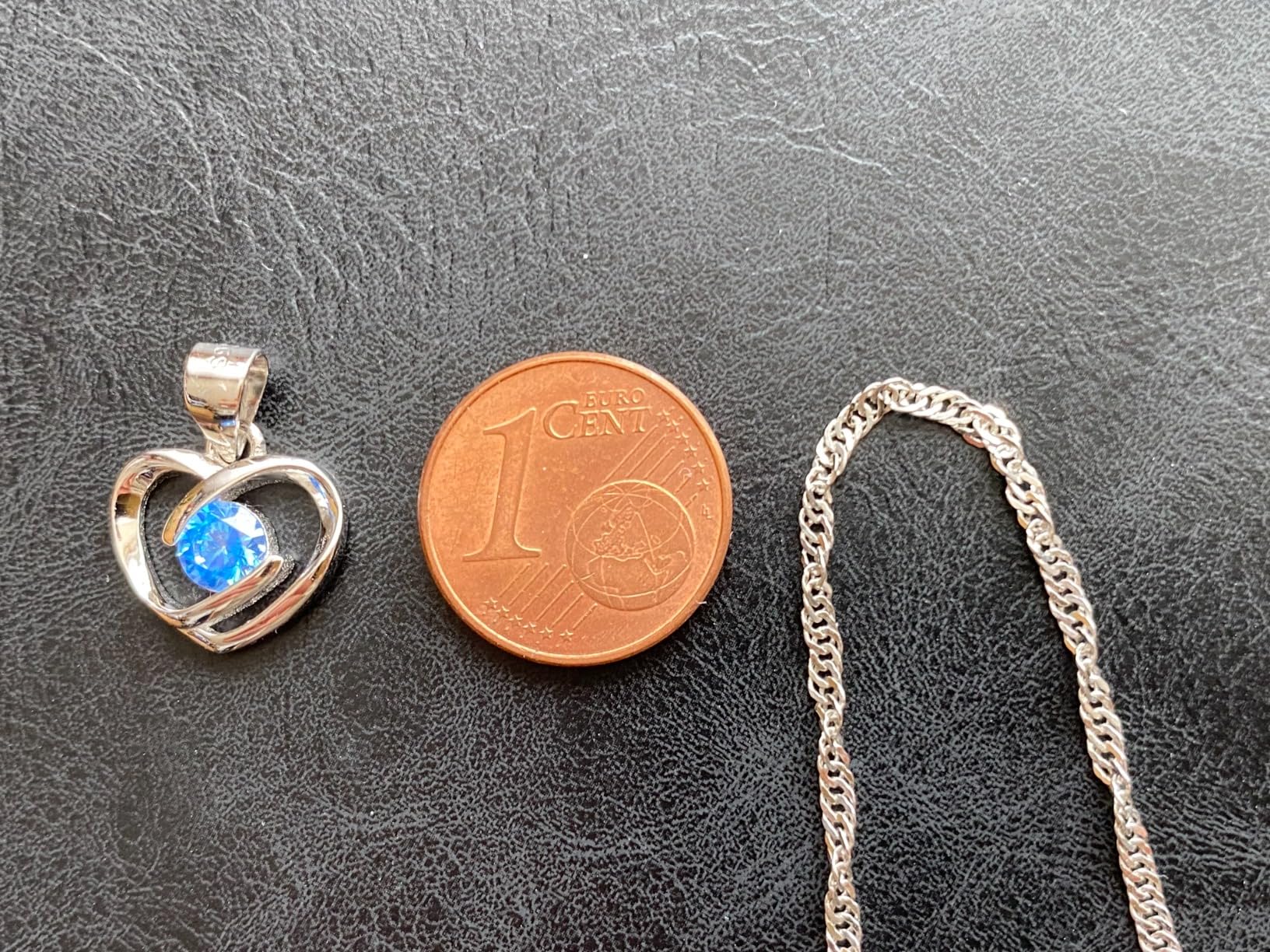 Infinionly collana cuore blu argento 925 45 cm