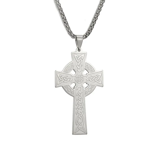 Eueavan Croce Celtica Collana Argento Ciondolo Religioso