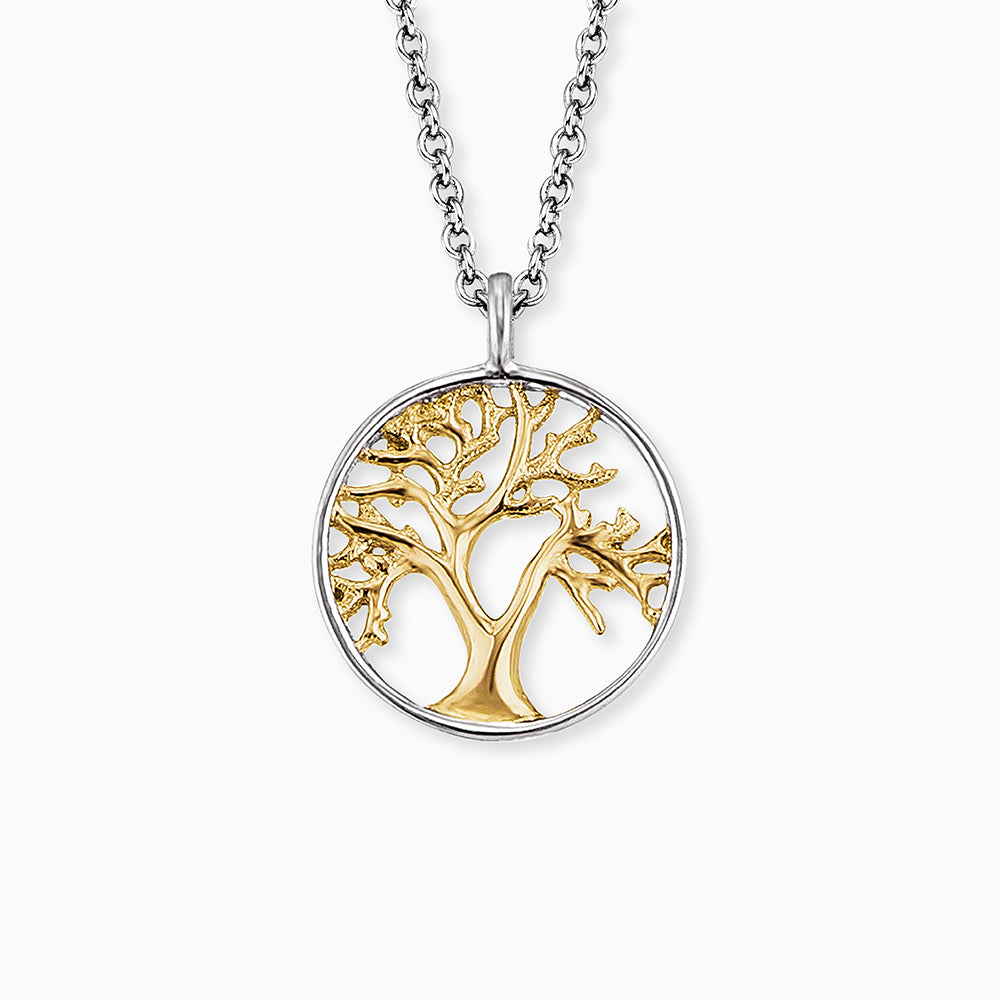 Engelsrufer Lebensbaum Bicolor collana argento 925 albero vita