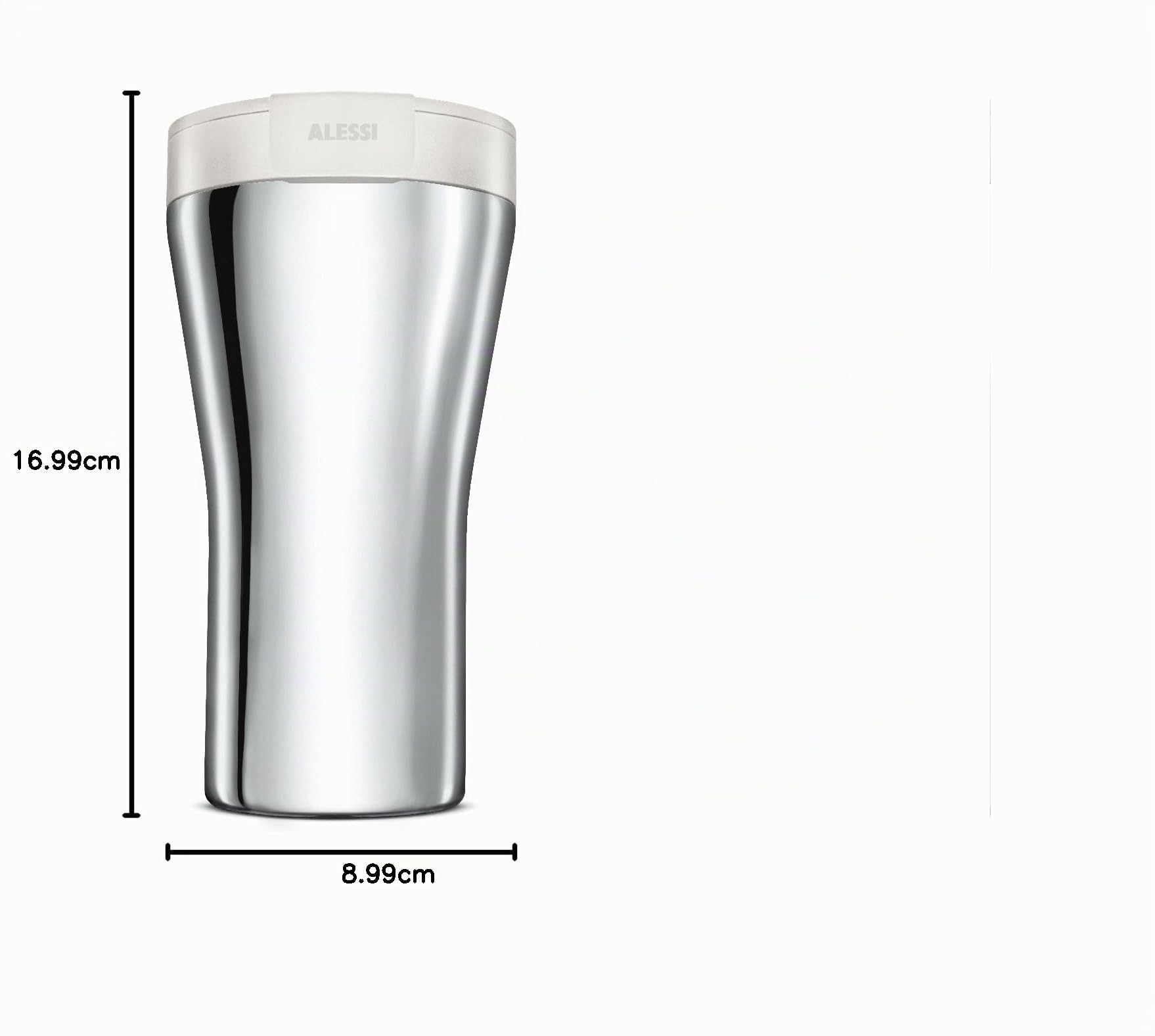Alessi Caffa GIA24 W Travel Mug Acciaio Bianca Termica