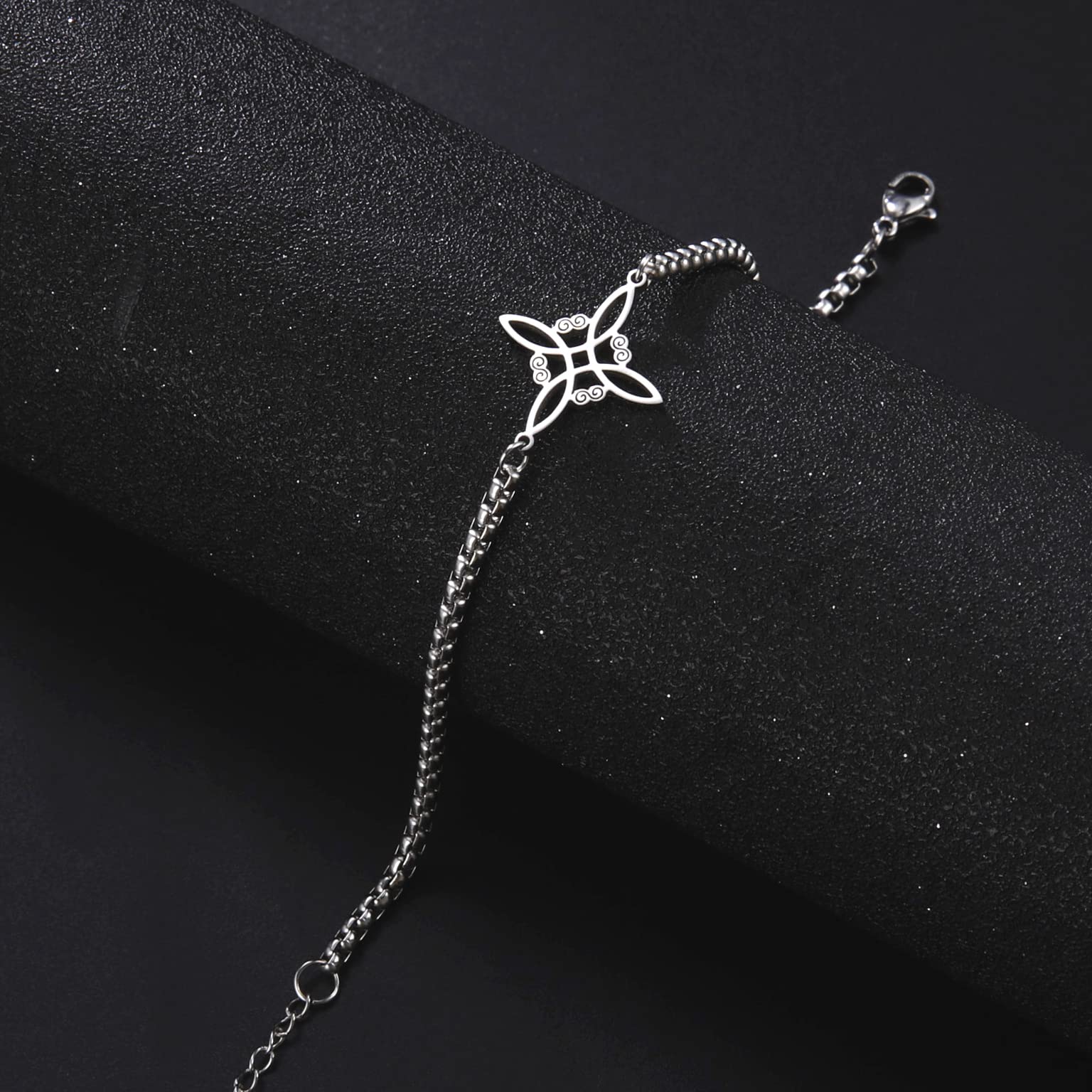 Eueavan Bracelets bracciale nodo celtico argento1 regalo donna