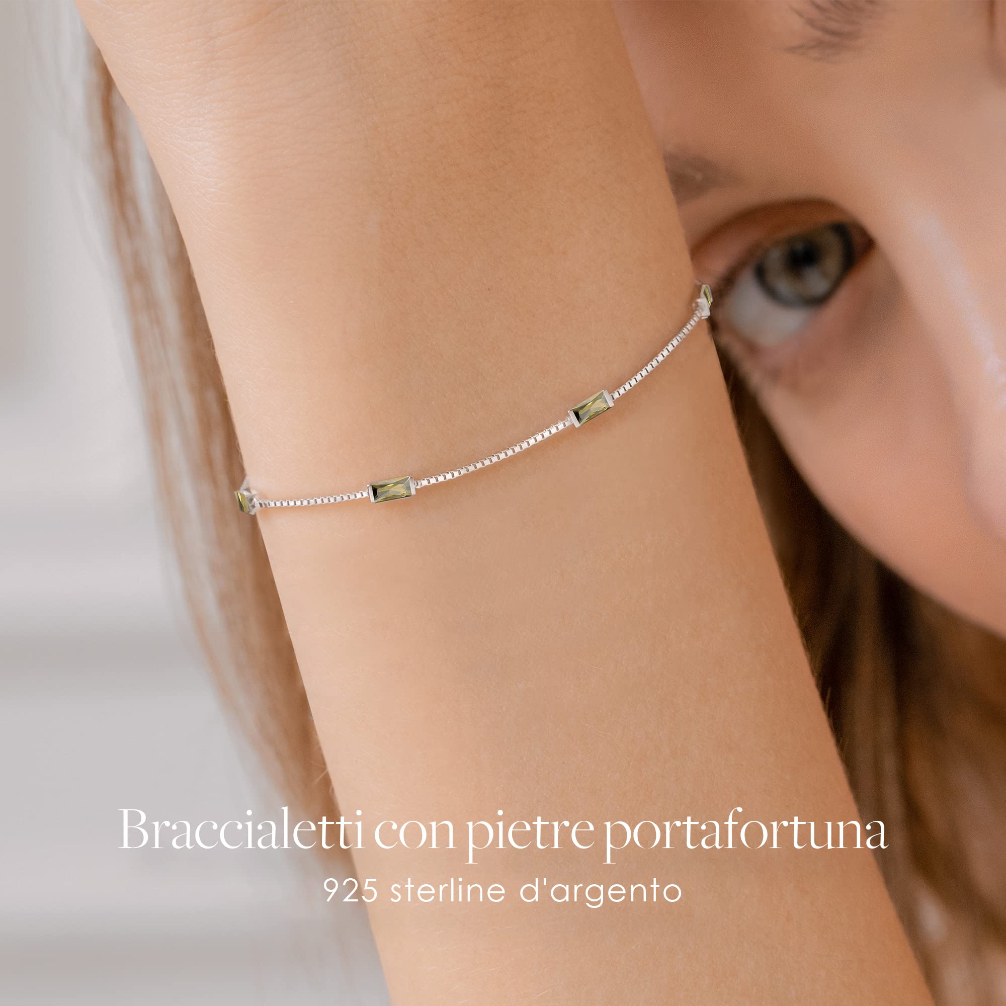 LOUISA SECRET Bracelets Bracciale argento 925 zirconi agosto