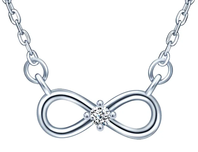 INFINIONLY Collana Infinito Mini Argento 925 Zirconi Silver