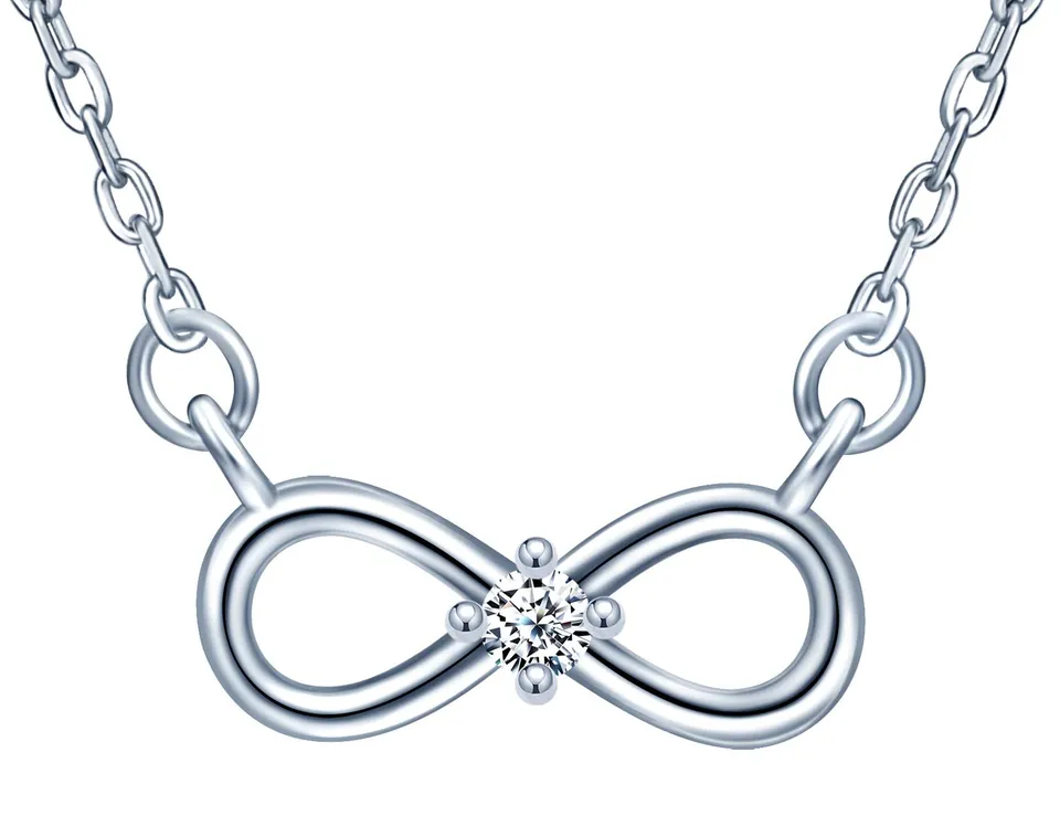 INFINIONLY Collana Infinito Mini Argento 925 Zirconi Silver