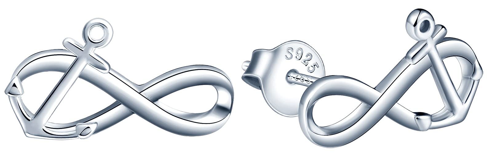 INFINIONLY Collana Infinito Ancora Argento Variante C Collana