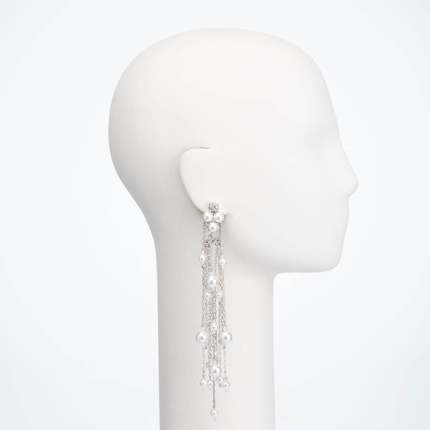 Chic Ad Hoc clip orecchino perle e cristalli