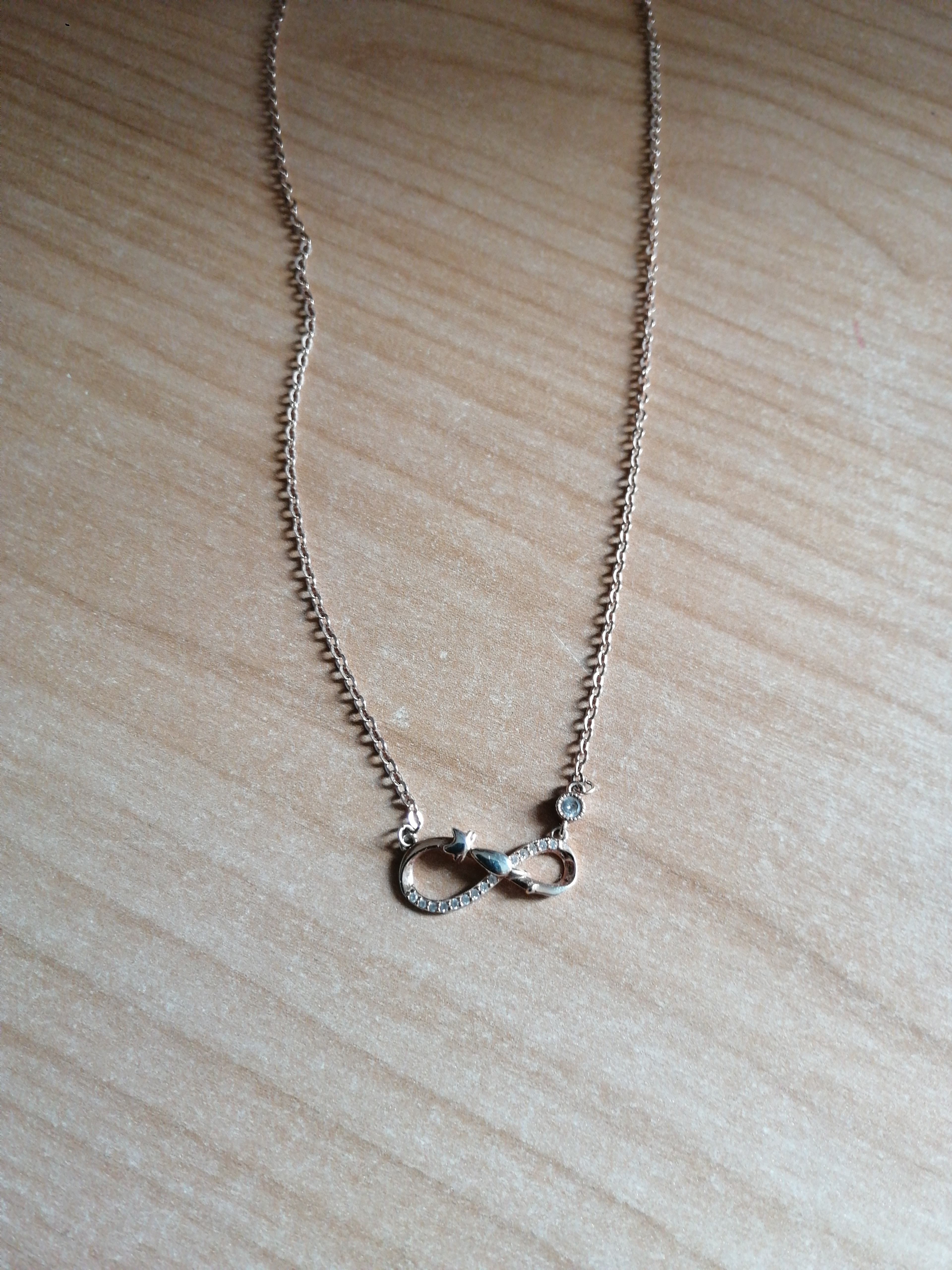 INFINIONLY Fashion Necklaces collana oro rosa infinito gatto