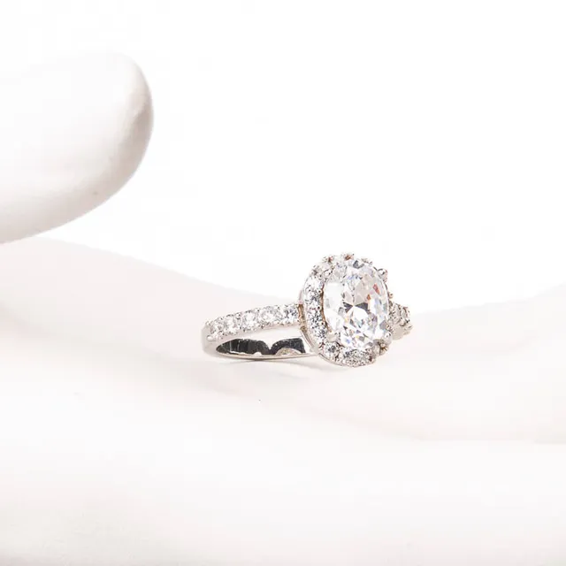 Chic Ad Hoc Anelli Anello in argento pietra ovale