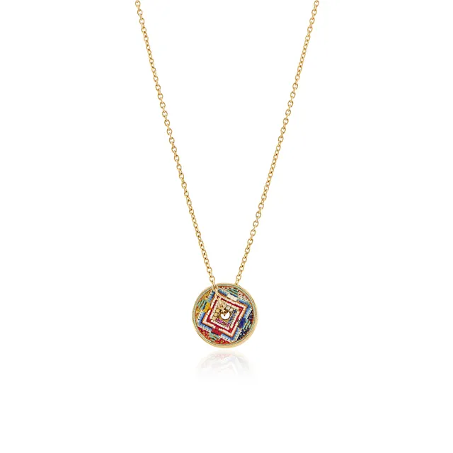 Le Sibille Mandala collana oro 18 ct diamanti rubini zaffiri