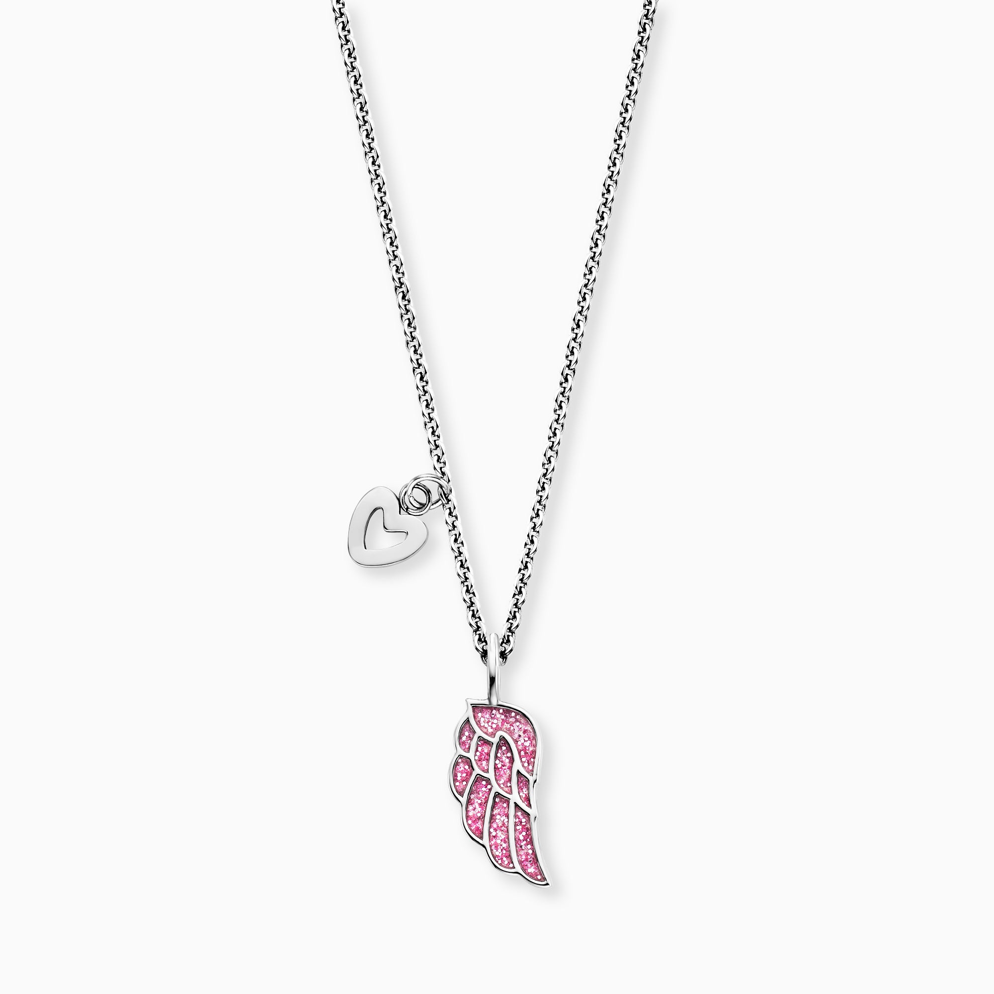 Engelsrufer Kinder Glitzerflügel collana acciaio smalto