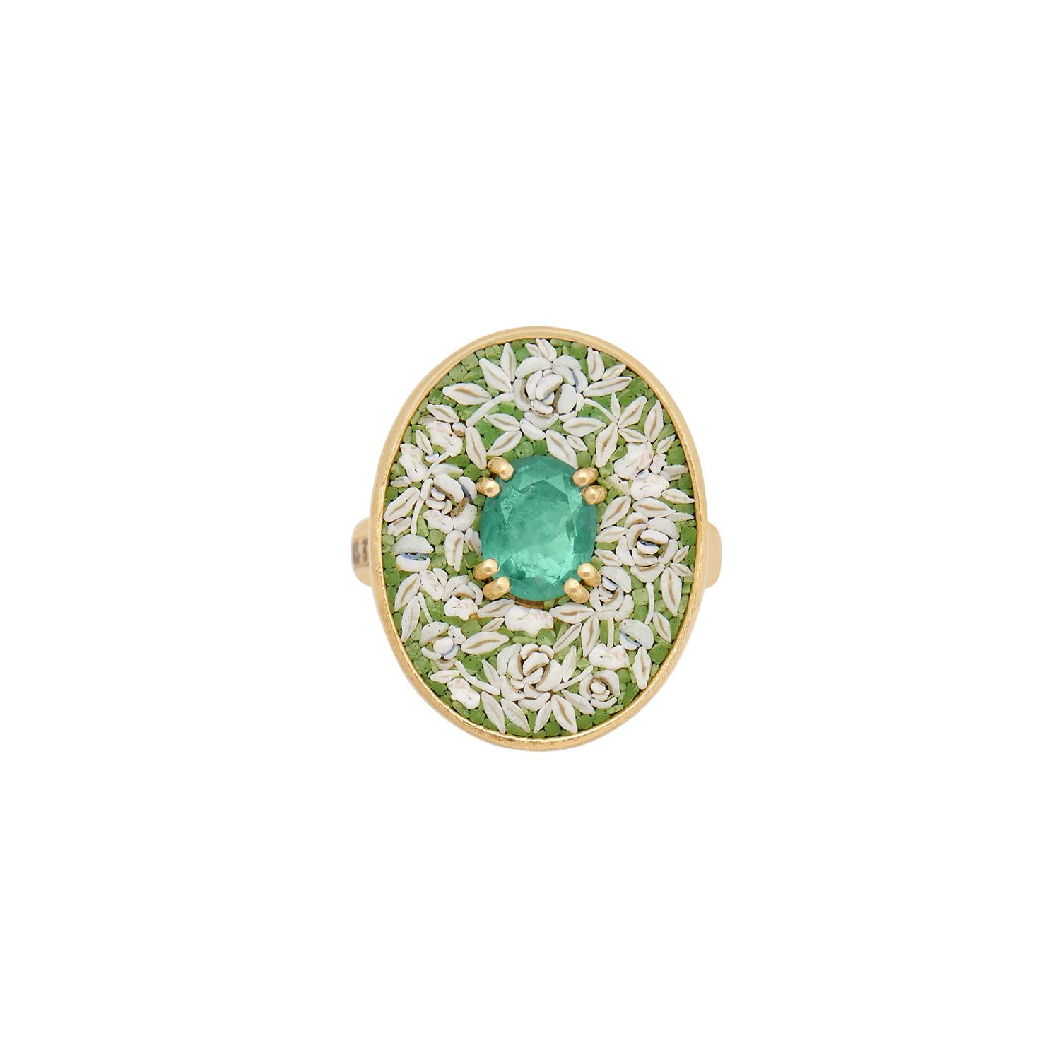 Le Sibille Greenery Anello oro smeraldo 0,92 ct