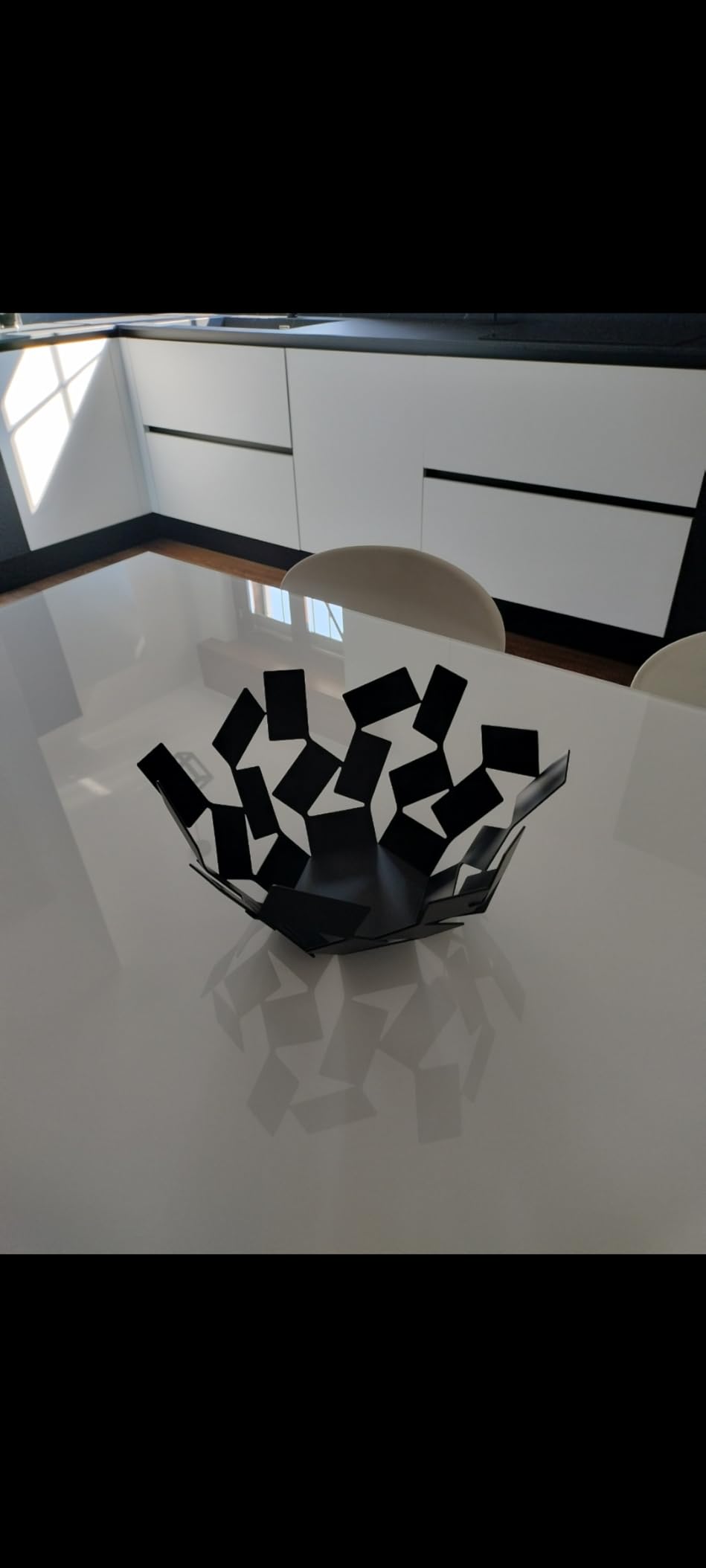 Alessi Fruttiera Centrotavola Nero 27 cm in Acciaio