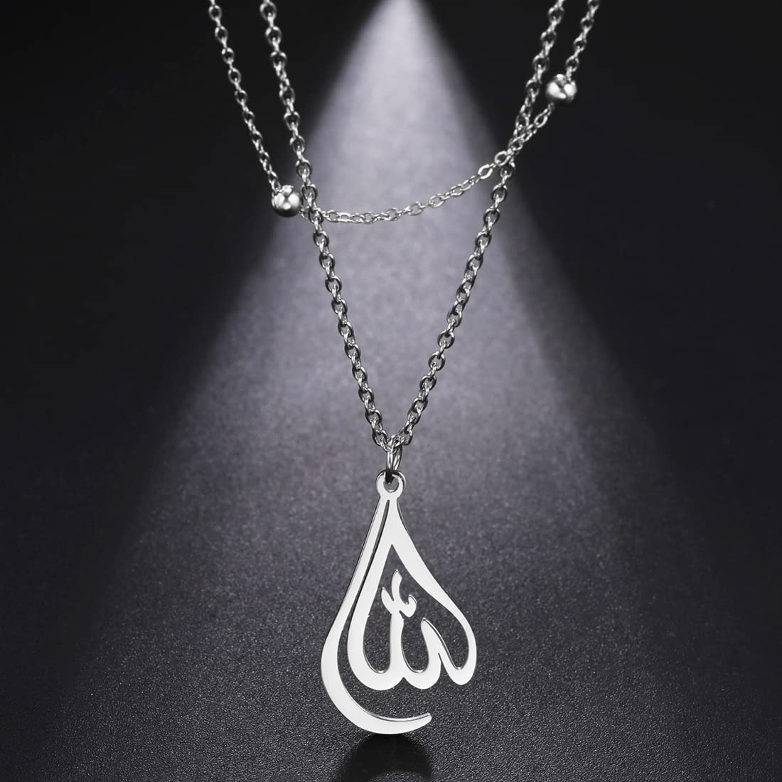 EUEAVAN Necklaces collana Allah argento stratificato islamica