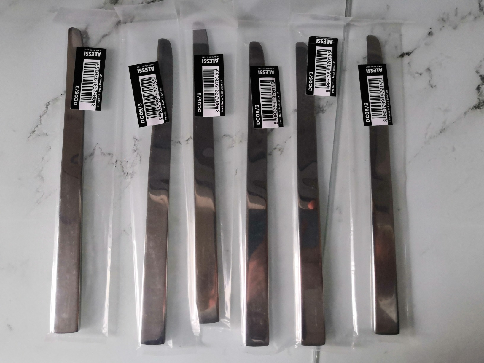Alessi Santiago DC05/3 coltello tavola set 6 inox