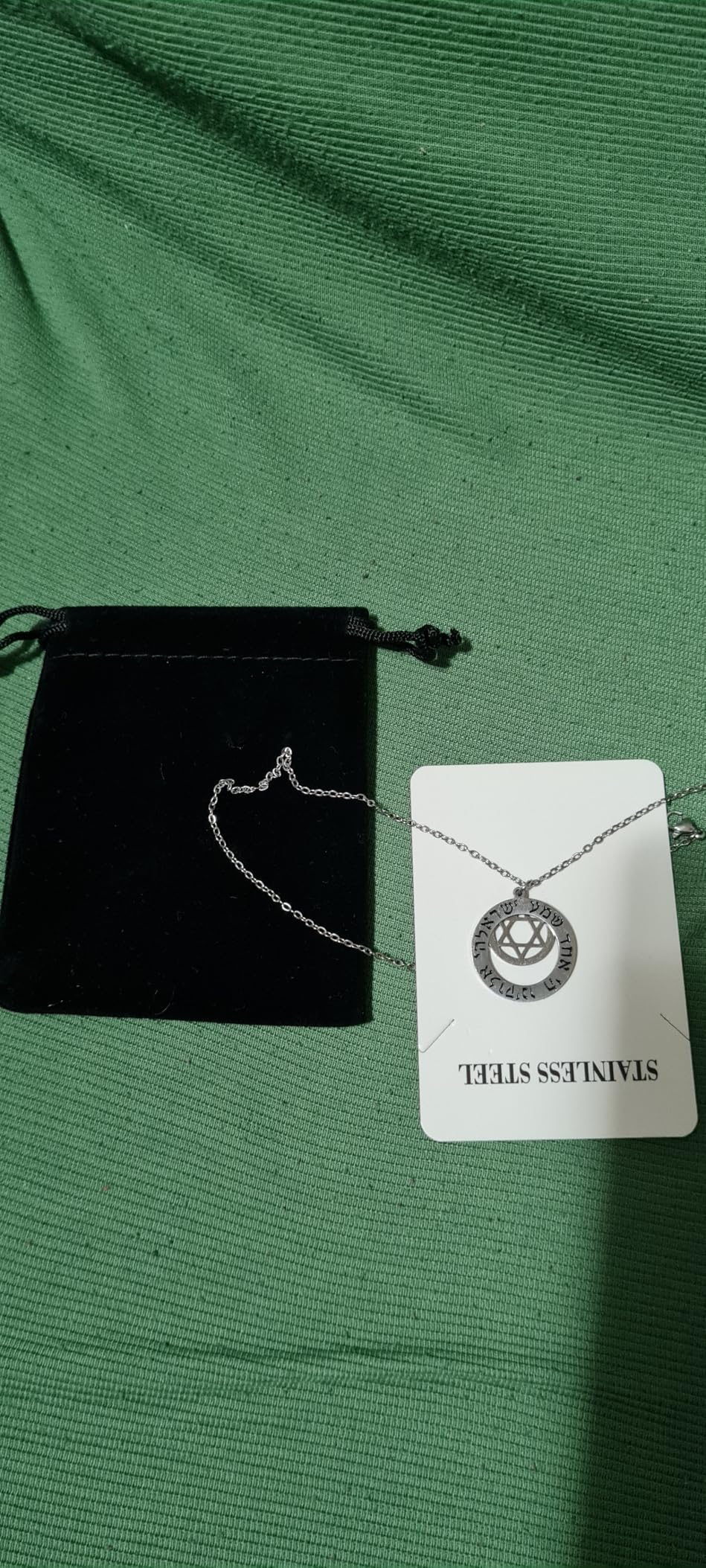 EUEAVAN Necklaces B-Hebrew collana stella di Davide shema