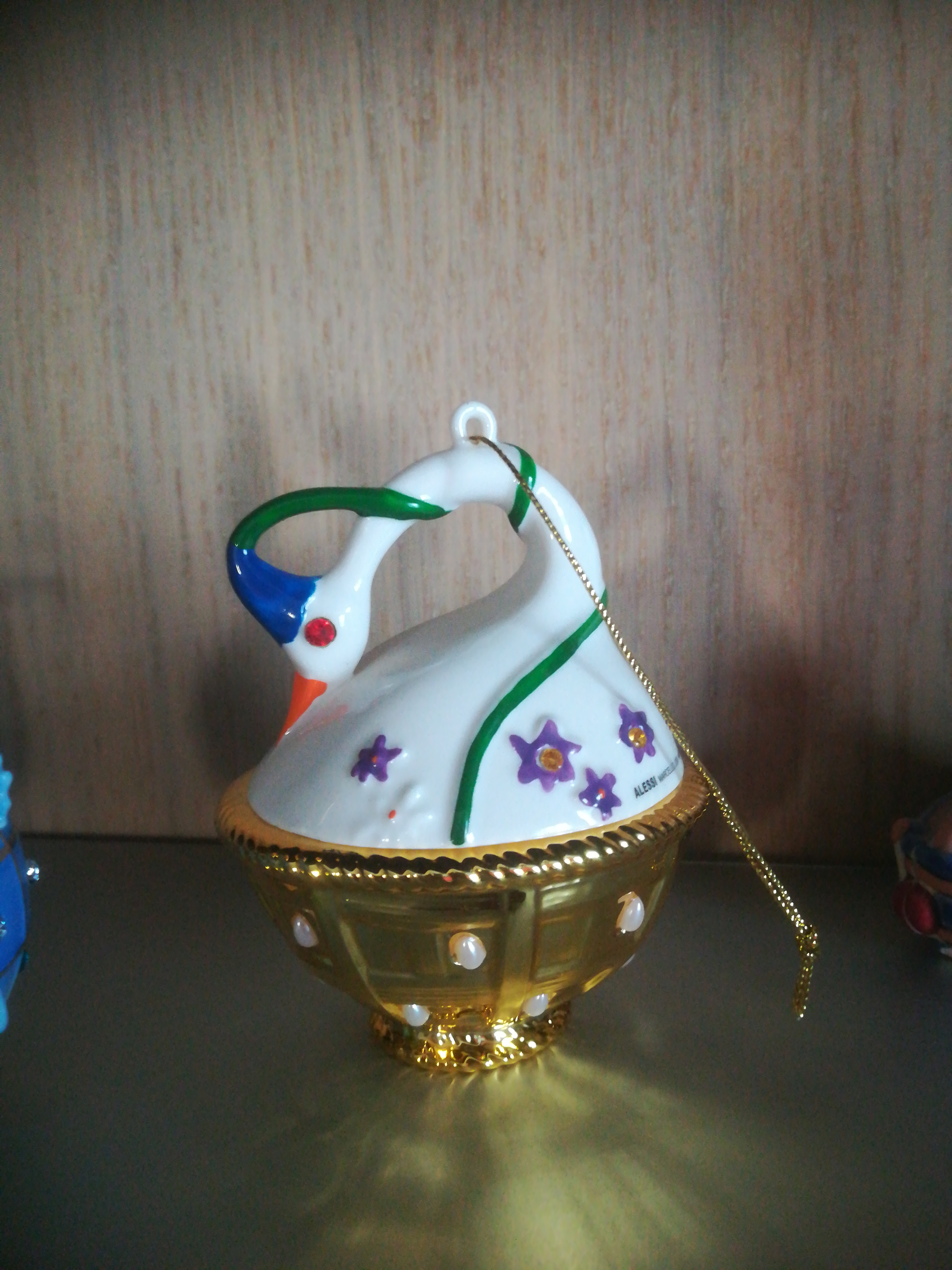 Alessi MJ16/10 Cigno di Primavera decorazione porcellana