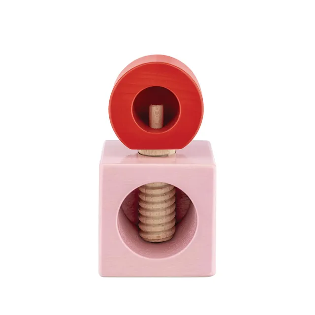 Alessi Twergi ES20 2 schiaccianoci legno rosa rosso