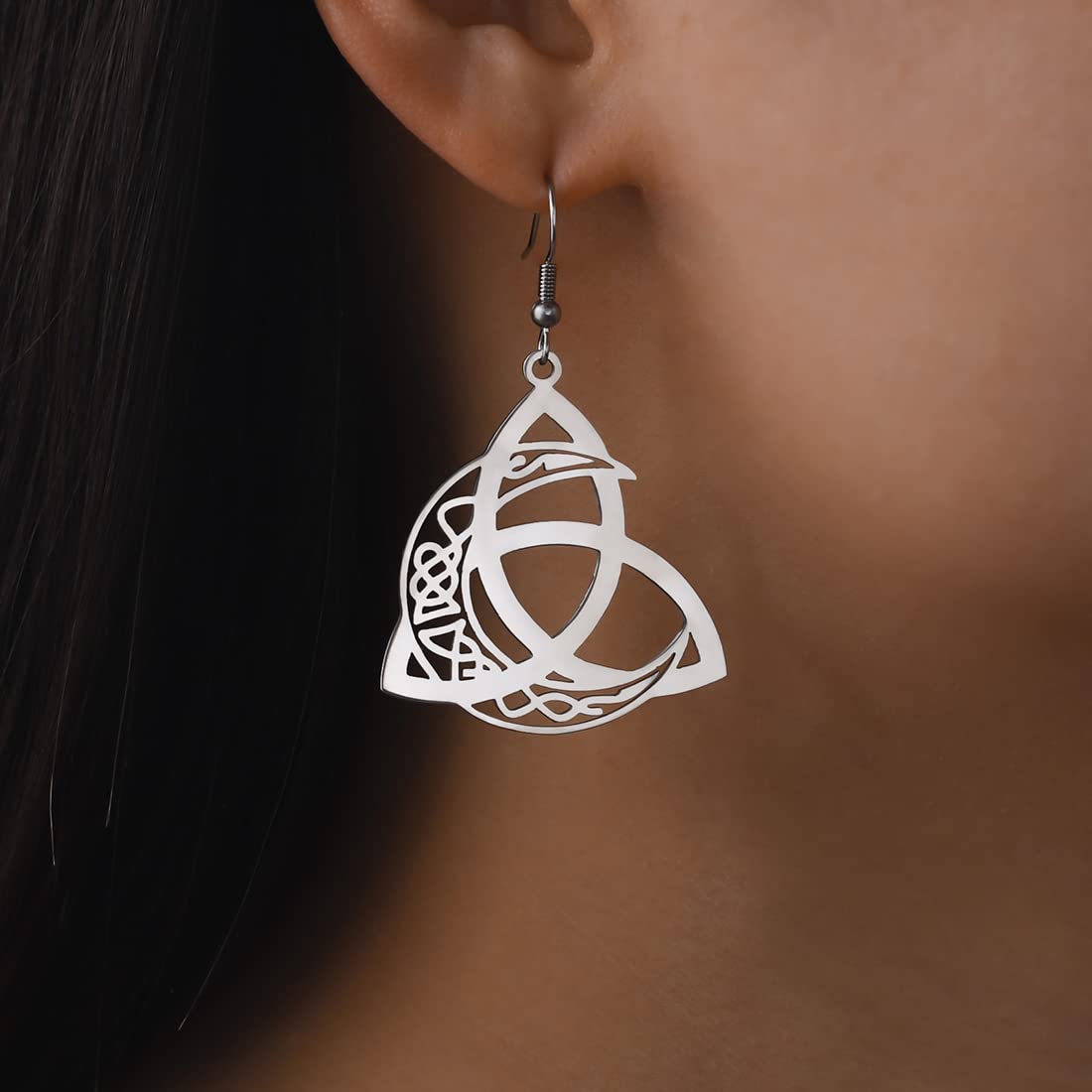 EUEAVAN Earrings orecchini luna celtica mezzaluna donna