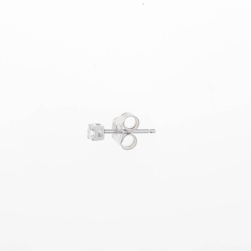Chic Ad Hoc Orecchini Punto luce perno argento zircone 3mm