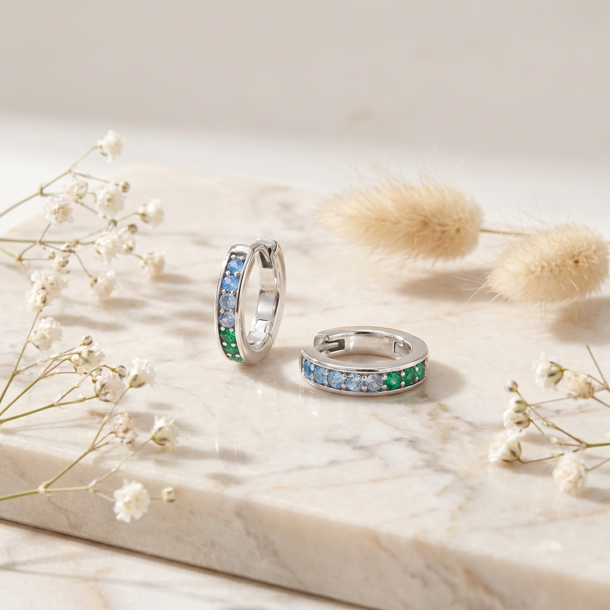 Engelsrufer Creolen orecchini argento zirconia multicolor