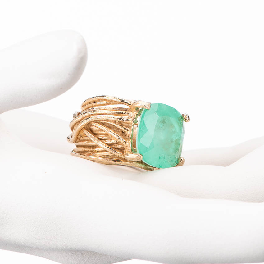 Chic Ad Hoc Anelli anello fascia alta tormalina verde