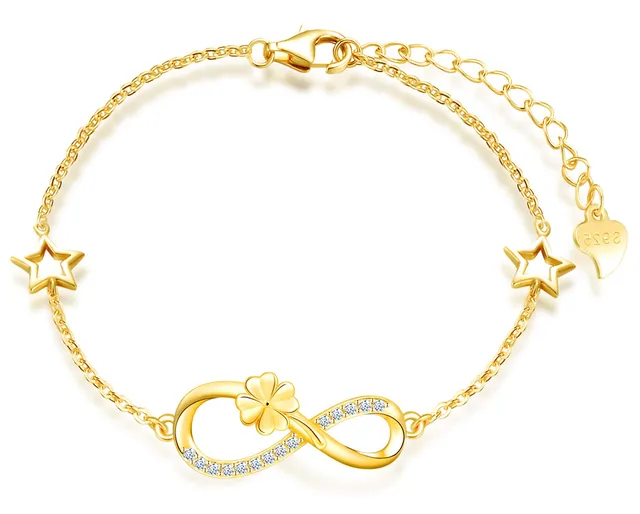 INFINIONLY Fashion Bracelets bracciale argento C-stella zirconi