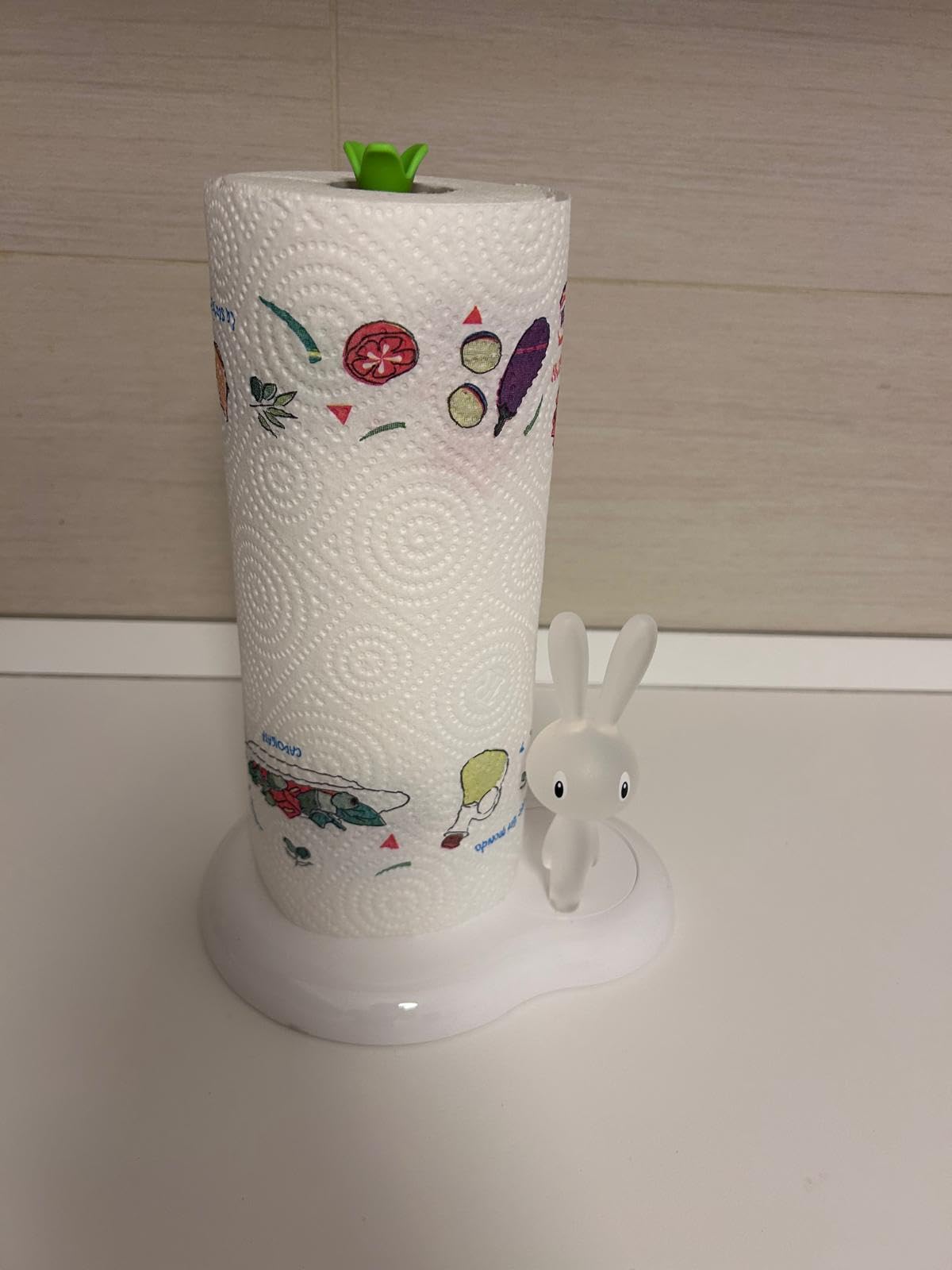Alessi Bunny&Carrot ASG42 W portarotolo bianco resina